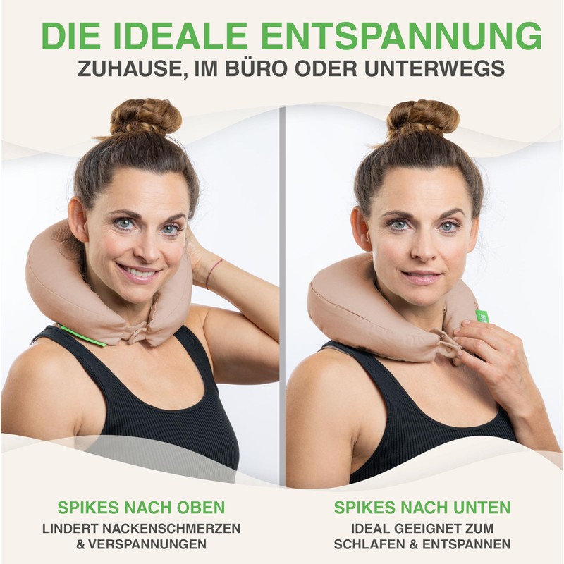 BACKLAxx ® Acupressure Neck Pillow (Pastel Pink)