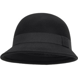 INOGIH 1920s Vintage Cloche Bucket Hat - Warm Winter Wool Gatsby Cloche Bowler Hat for Women Ladies Derby Party Crushable