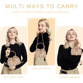 TOPALL Upgrade Rhinestone Evening Bag Bling Purse Sparkly Diamond Silver Clutch Purses for Women Party Club Wedding Prom (Medium)