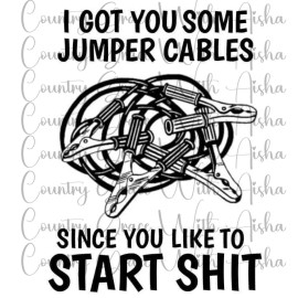 Handmade Sublimation Transfer Print Jumper Cables Ready to Press Heat Transfer