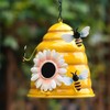 Beehive Bird Houses Outside Iron Hanging Birdhouses Garden Bird Nest