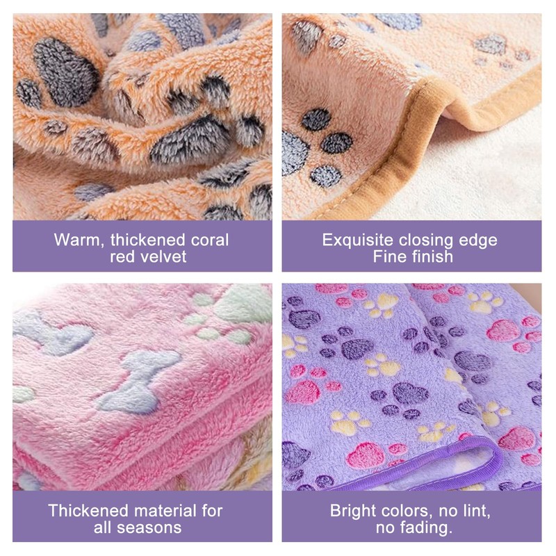 Pet Blanket, 6 Pcs Guinea Pig Blankets, Reusable Small Cat