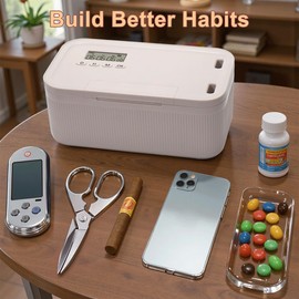 Timed Lock Box for Self-Control | Block Phones,Games,Snacks,Medicines,Junk Food & Distractions | 2 Lock Modes (Timer/Lock) | Portable & Easy to Use | Build Focus & Healthy Habits | Enjoy Family Time