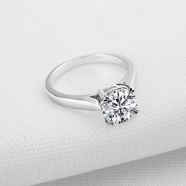 AINUOSHI Rings, Engagement Rings, Sterling Silver Rings, 925 Sterling Silver Rings, 2 Carat Rings, Zircon Rings. Style: Oval/Pear/Round Cut, stone, Cubic Zirconia