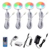 AIBOO RGB Under-Unit Light Kitchen LED with Remote Control, Round