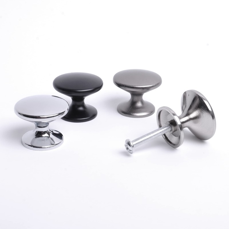BSM Marketing Kitchen Cupboard Drawer Door Handle Knob Chrome/Brushed Nickel/Black/Pewter