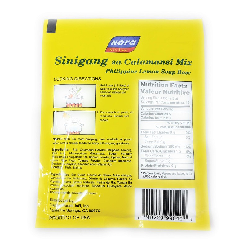 Nora Kitchen Sinigang sa Calamansi Mix - Philippine Lemon Soup