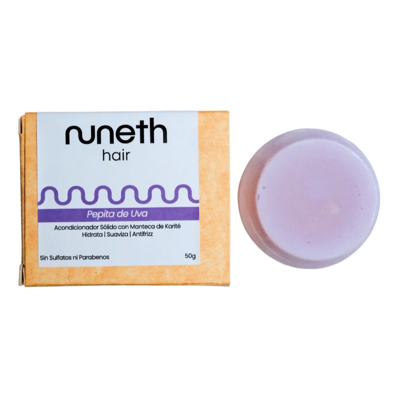 Acondicionador Sólido Pepita De Uva Antifrizz - Nuneth, 65gr