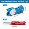 3-Piece Golf Divot Tool Set - Robust Stainless Steel Foldable
