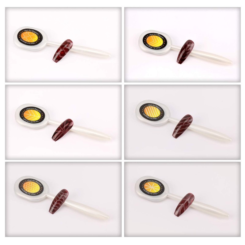 Mwoot 6 Piece Nail Magnet Tool, 3D Magnetic Stick for