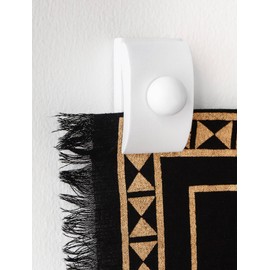 MOCTUS 4 Quilt Hangers for Wall Display, Wooden Rug Clips for Wall Hangings, Decorate With Your Blanket and Tapestry (White, 4 Clips With Hardware)