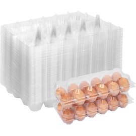 GRRONZEE 60Pack Jumbo Egg Cartons Duck Egg Cartons Extra Large Egg Containers XL Egg Tray Holders for Home Ranch Chicken Farm, Commercial Business Market Display, 2x6 Grids