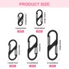 21pcs Zipper Clips Anti Theft 5 Sizes Alloy S Carabiner