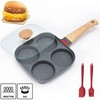 MIHUNTER 4-Cup Aluminum Nonstick Egg Pan with Lid, Suitable for