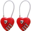 Tustao Mini Love Heart Lock,Red Heart Padlock, Mini Code Lock,Bags/Suitcase/Lockers/Backpacks/Jewelry