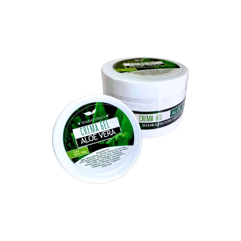 Crema Gel De Sábila Aloe Vera 100gr, Fresca Y Ligera.