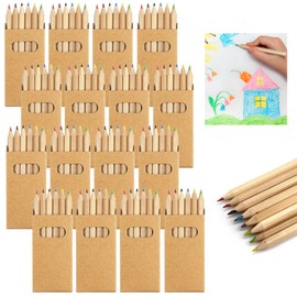 NAROSEBE 120 Small Colouring Pencils Set Small (20 x 6 Packs) Mini Colourful Wooden Pencils Colour Pencil Children Multicoloured Pencils Party Bags Primary School for Children Art Drawing, Sketching,