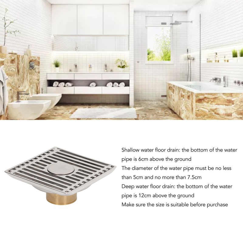 Floor Drain Odor Proof Insect Proof Square Floor Drain Electroplating