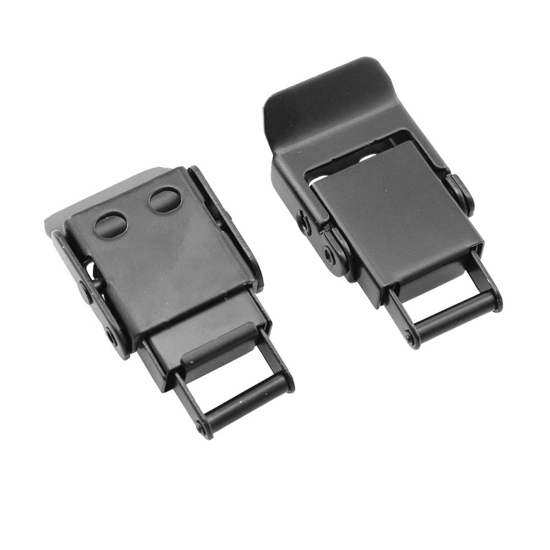 ZYAMY 2pcs Stainless Steel Cabinet Buckle Black Spring Loaded Draw