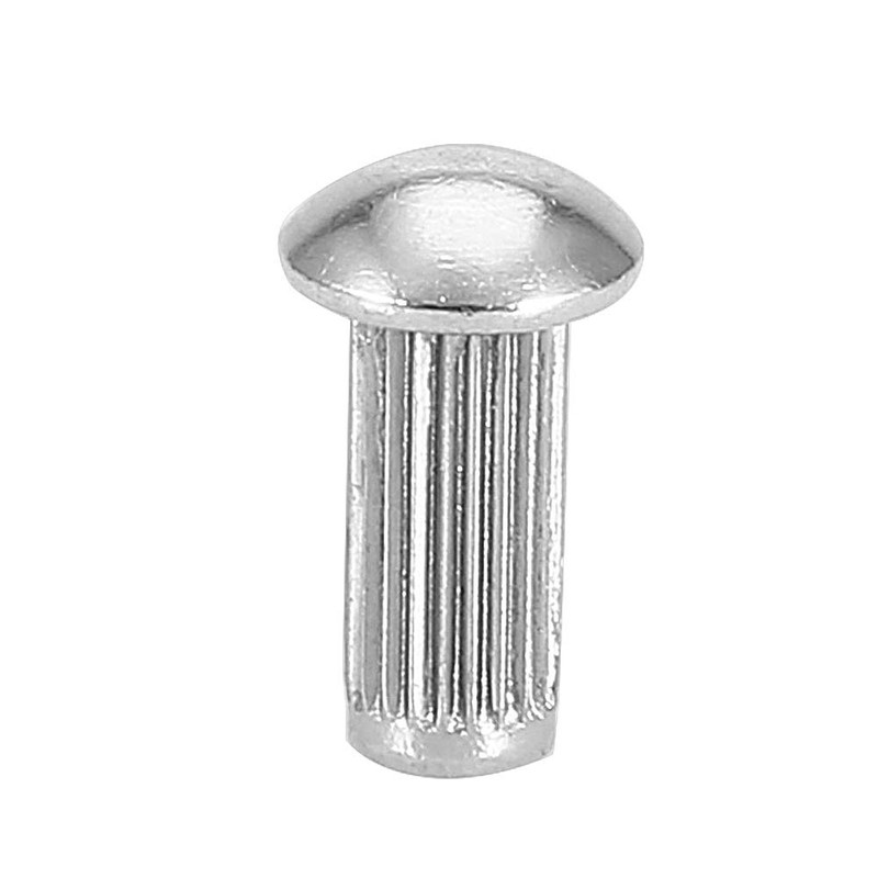 50pcs Knurled Shank Rivet, M5 Round Head Solid Rivets Knurled