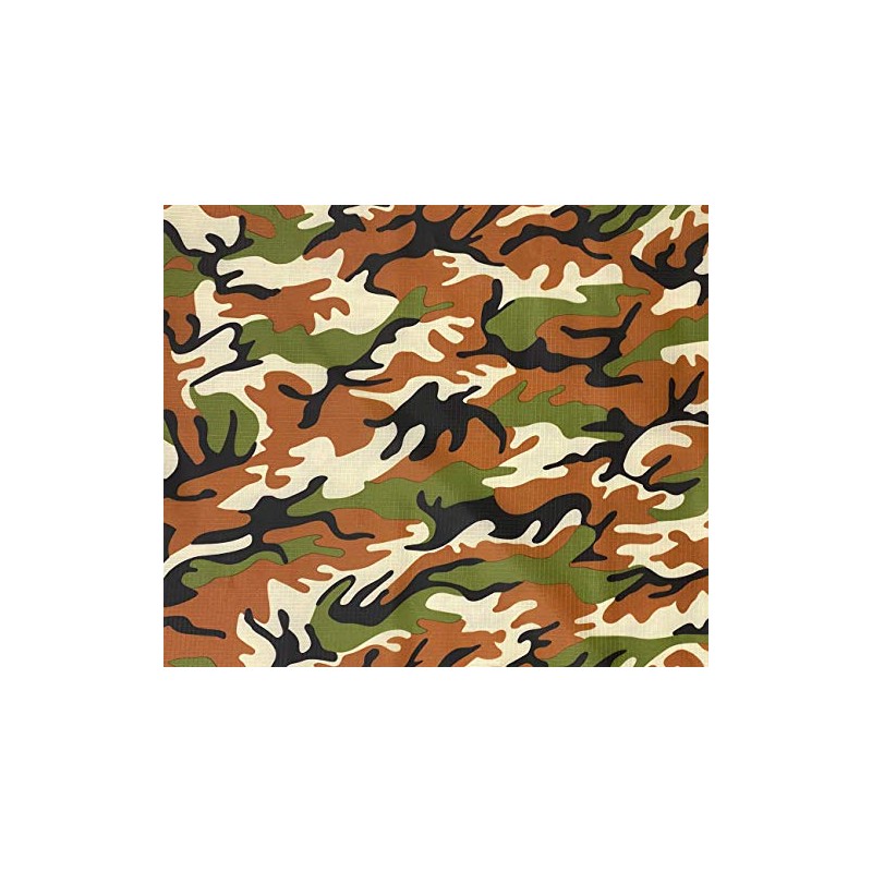 A-Express Camo Ripstop Waterproof Fabric Material 4oz Rip Stop Army