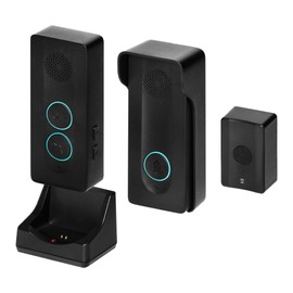 Miratic Hands-Free Car Kit Front Door Intercom Bell with Door Opener Wireless Black IP54 - Ring Bell Doorbell