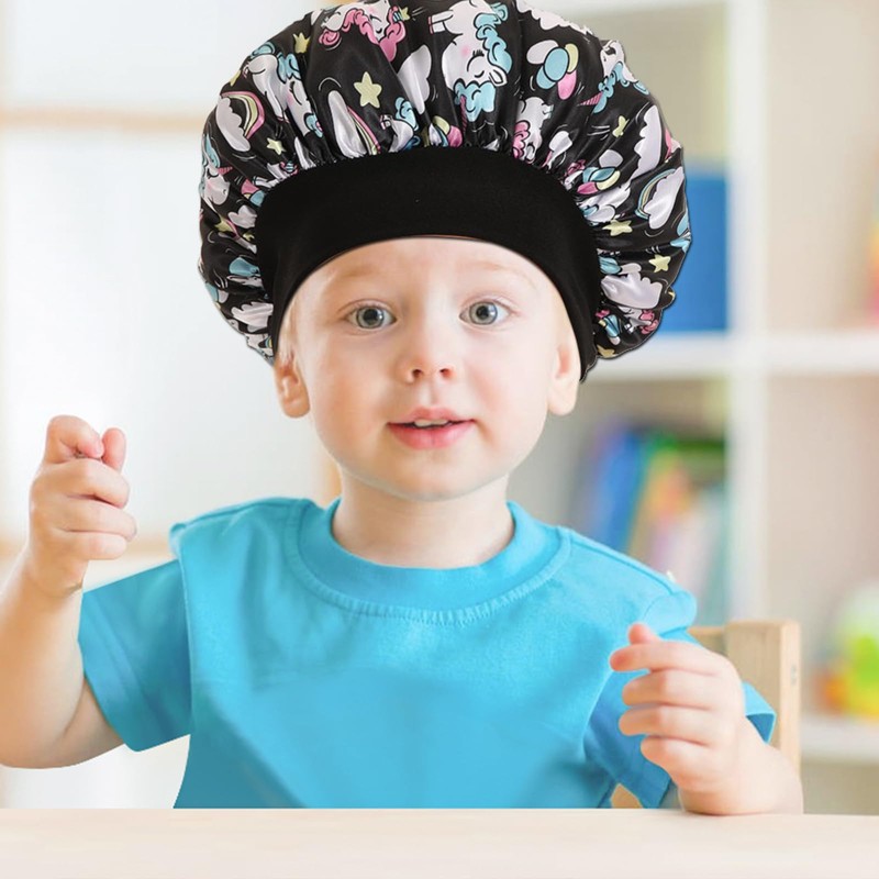 Lilbitty Pack of 3 Satin Baby Unicorn Caps for Curly