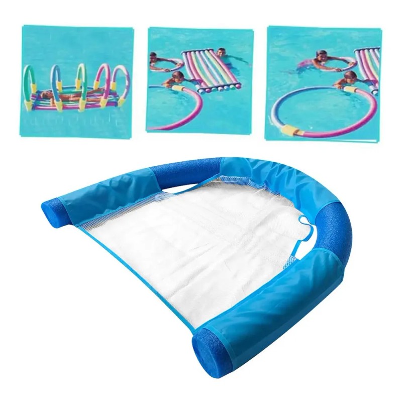 Silla Flotante Portátil Con Asiento De Malla Flotante, Azul