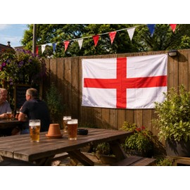 eBoutik - Large England St Georges Flag - World Cup 2026 Great Britain English Patriotic Flag - Party Supplies For Football & Sports Events (90cm x 150cm Flag)