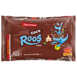 Malt-O-Meal Coco Roos Breakfast Cereal, Crunchy Chocolate PuffS, 23.6 OZ Resealable Cereal Bag