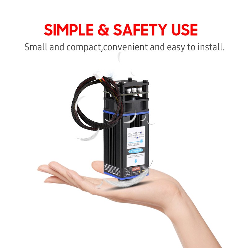 450nm 20W Laser Module Adjustable Focal Length Laser Engraving Head
