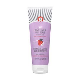 First Aid Beauty First Aid Beauty - KP Bump Eraser Body Scrub with 10% AHA, Keratosis Pilaris Exfoliater with Glycolic and Lactic acids, Helps Reduce Chicken Skin Bumps, Safe for Sensitive Skin, Strawberry Scent, 8 oz