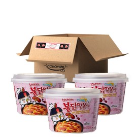Korean Hot Chicken Flavored Tteokbokki A to Z Variety Assortment YOPOKKI SAMYANG (Samyang carbo, Set of 3)