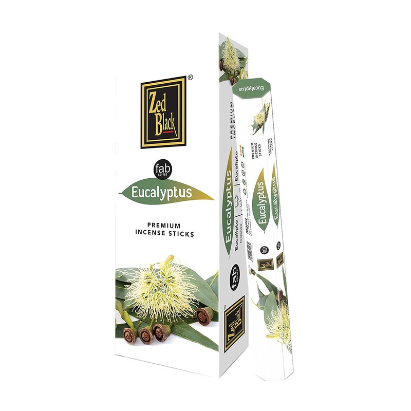 ZED BLACK Premium Eucalyptus Natural Incense Sticks - 20 Sticks