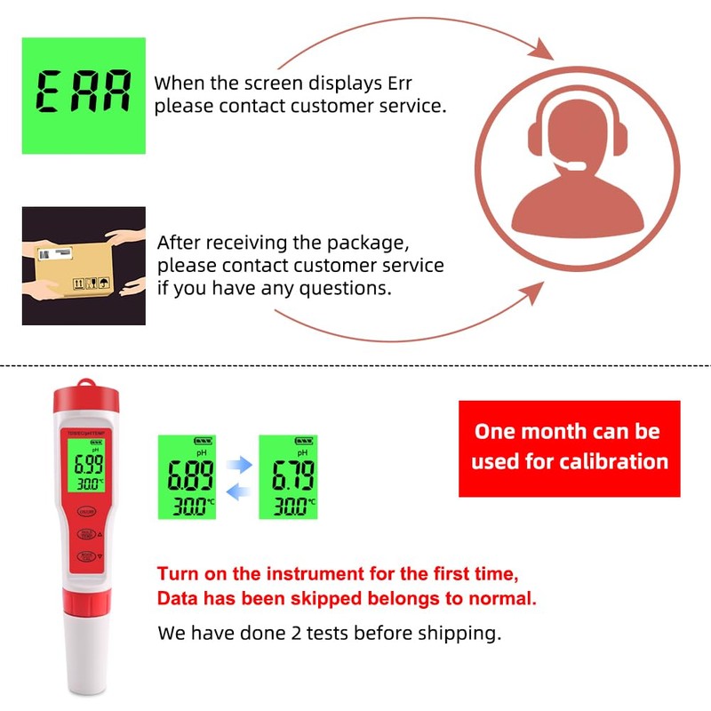 4 in 1 PH Meter Gomass 0.01 High Accuracy ph