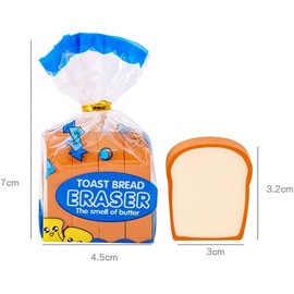 Toast Bread Eraser Stationery Bread Shape Pencil Eraser Sketching Tools Drafting, Bread Eraser Cartoon Cute Pencil Eraser Supply for Kid Painters Artists