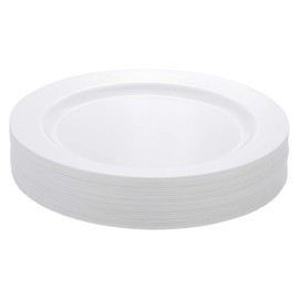 Gräwe Premium Disposable Plates 19 cm Sturdy with Silver Edge [Set of 10]