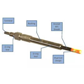 Diesel Pro (8) FORD DIESEL GLOWPLUG SET GLOW PLUGS 7.3L 7.3 1988-1994 F350 F250 GLOW PLUG