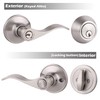 Gobrico Satin Nickel Keyed-Alike Door Levers and Single Cylinder Deadbolts