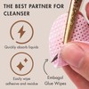 Pinzas limpiadoras de extensiones de pestañas con toallitas de uñas,