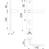 HOPPE Roissy 2857673 Door Handle Set on Long Plate Profile