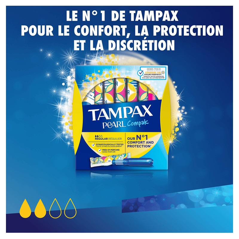 Tampax Compak Pearl Plastic Stamps with Applicator - Regular x