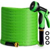 Gartenschlauch, 15 m, 10 Multifunktionsdüsen, verhedderungsfrei, flexibel, robust, grün