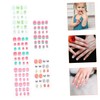 FOMIYES Girls' Nail Art Set 5 Boxes 120pcs Fake Nails