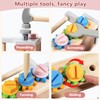 TONZE Wooden Construction Montessori Toys for 2 3 4 Year