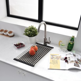 Bar Sink - PEPO Black Small Kitchen Sinks Undermount Stainless Steel Wet Bar Sink 16 Gauge Single Bowl with Accessories, High-end Handmade Basin for RV Outdoor (Black, 10"x18"x8")