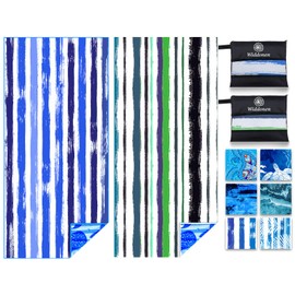 Widdonen Lightweight Thin Microfiber Beach Towel Sand Free Quick Dry Absorbent Compact Soft Pool Swim Travel Towels Extra Large Oversized Beach Accessories Packable Essentials Stuff Gifts for Adult