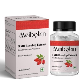 MEIBOTAN Vitamin C with Rose HIPS 475 mg, Vitamin C 25mg, Rose HIPS 450mg, Premium, Non-GMO, Gluten Free Supplement 120 Veggie Capsules