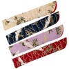 Tofficu 4pcs Chinese Style Folding Hand Fan Pouch Set, Handheld