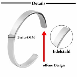 JJDreams Stainless Steel Bangle Women's Open Mesh Bangle Width 6 mm Stainless Steel Bracelet Gift for Women, Stainless Steel